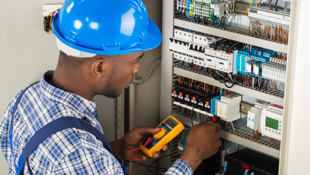 A Messer technician performs repairs on a machine through our Field Services repair program.